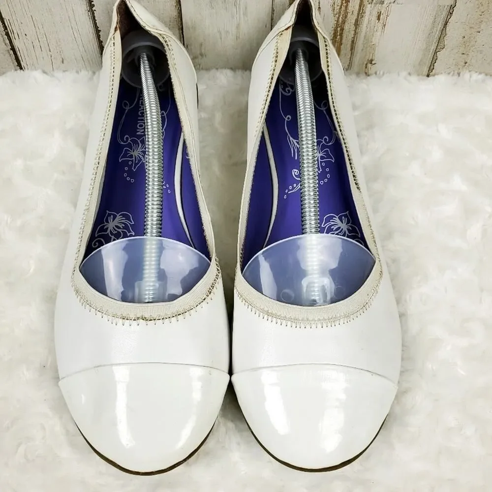 Kenneth Cole Reaction Flats White Size 6
